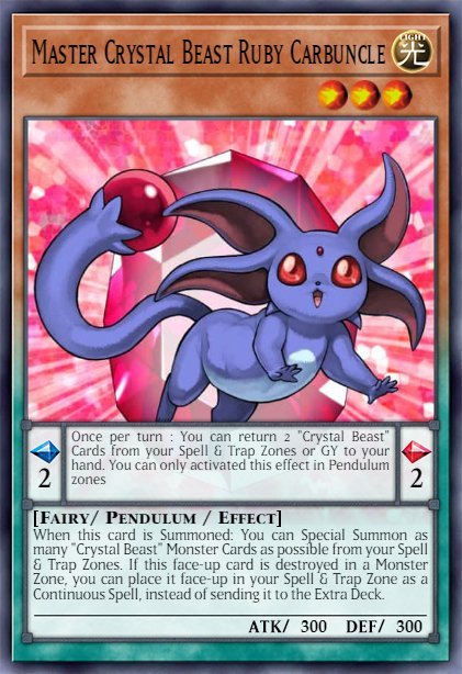 Crystal Beast Pendulum - Realistic Cards - Yugioh Card Maker Forum