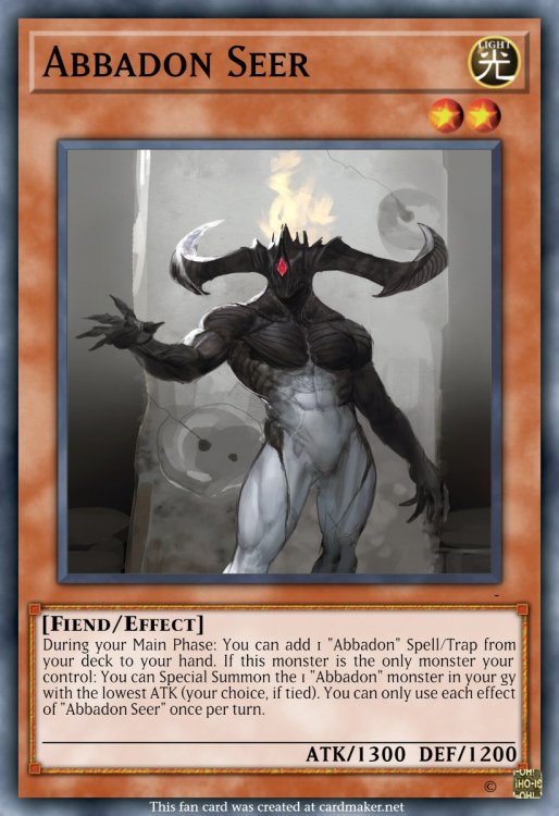 Abbadon Archetype - Casual Cards - Yugioh Card Maker Forum